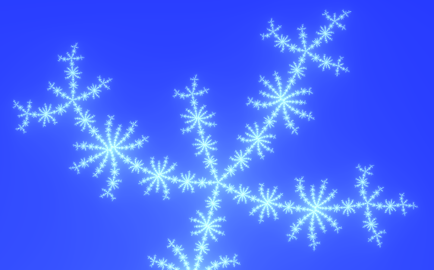 Multiple Small Connected Snowflakes