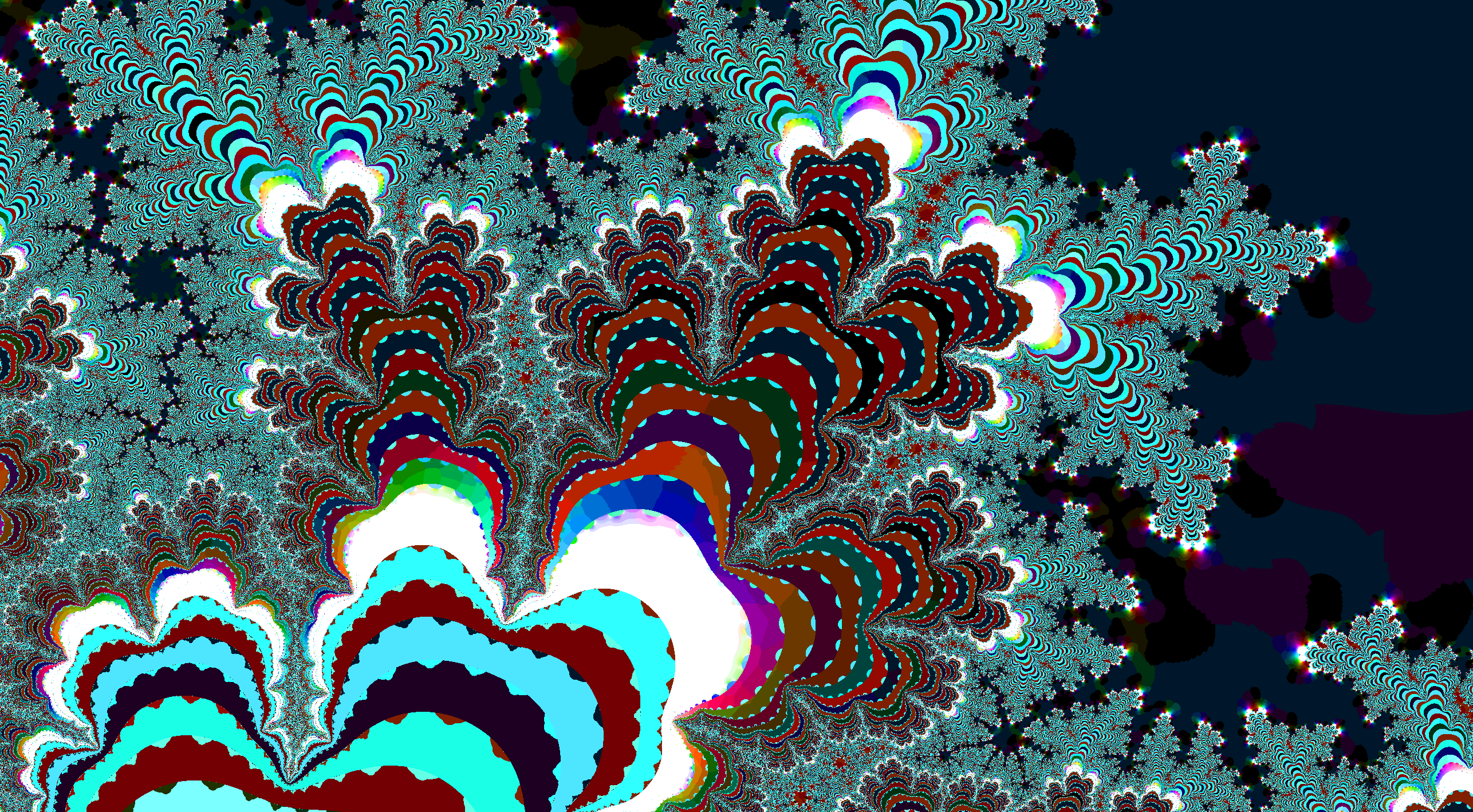 Blue dotted fractal like frost.