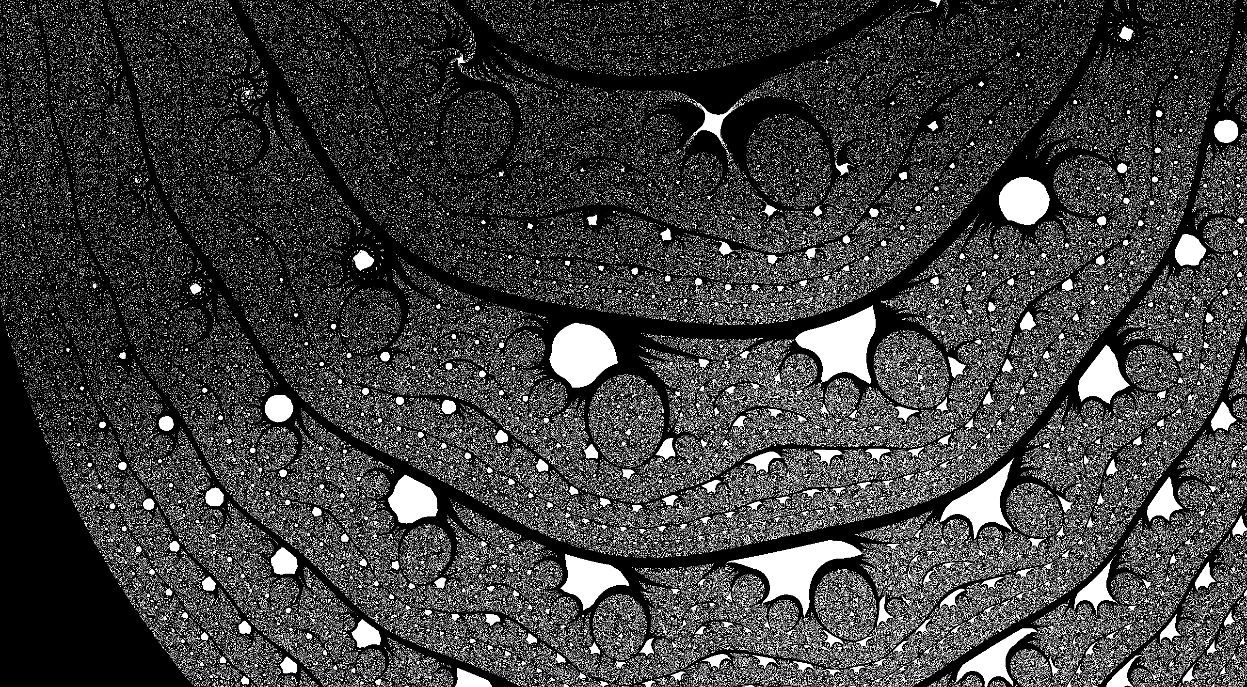 Ghostly black and white speckly fractal.