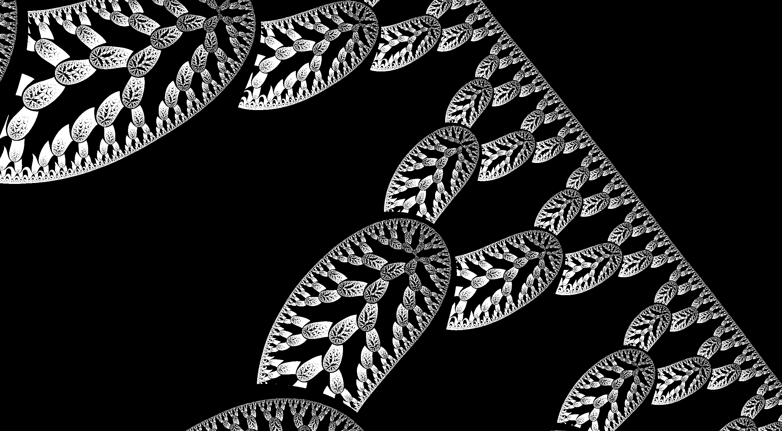 Ghostly black and white speckly fractal.